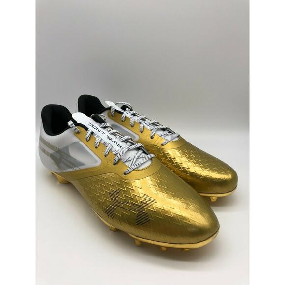Under Armour Mens Blur Lux LE Black History Month Gold Cleats 3023378-901 Sz 16 - Picture 5 of 12